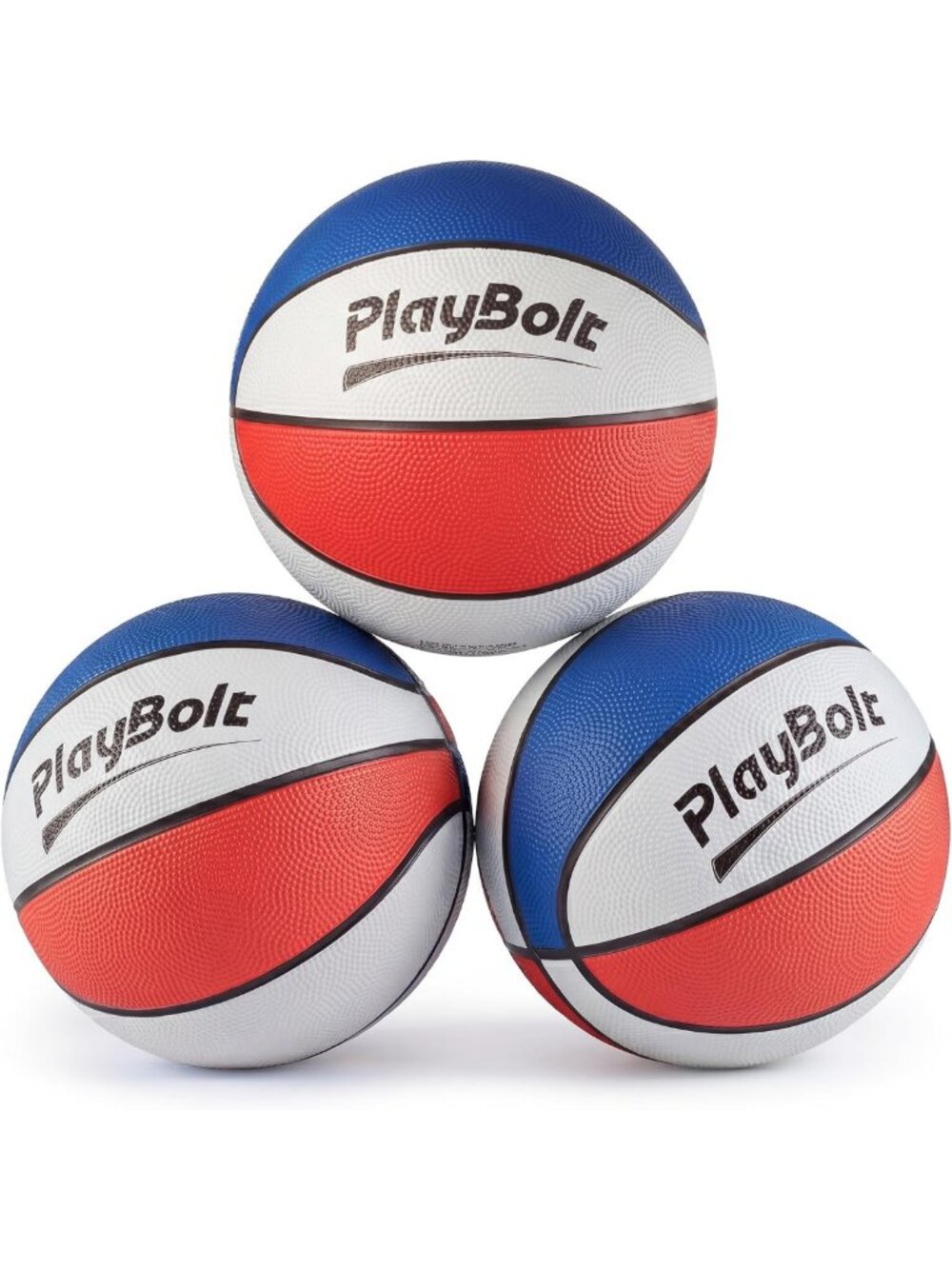 Mini Basketballs Set (3 Pack) - 7-Inch Rubber Balls with Pump for Kids & Youth